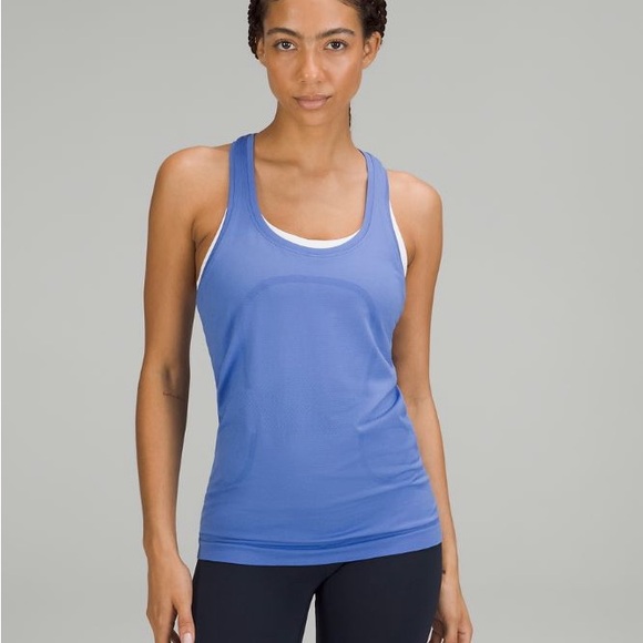 Lululemon Wild Indigo Swiftly Tech Razorback Tank Top 2.0 Size 4 - Picture 3 of 3